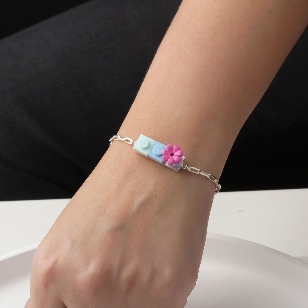 Bricks Jewel Sterling Silver 1x3 Brick Bracelet - alternate view 8
