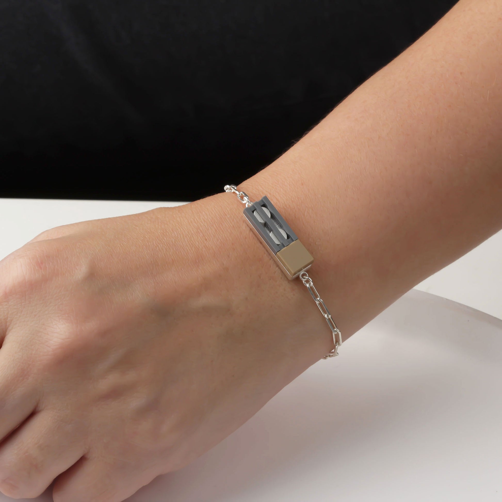 Bricks Jewel Sterling Silver 1x3 Brick Bracelet - alternate view 9
