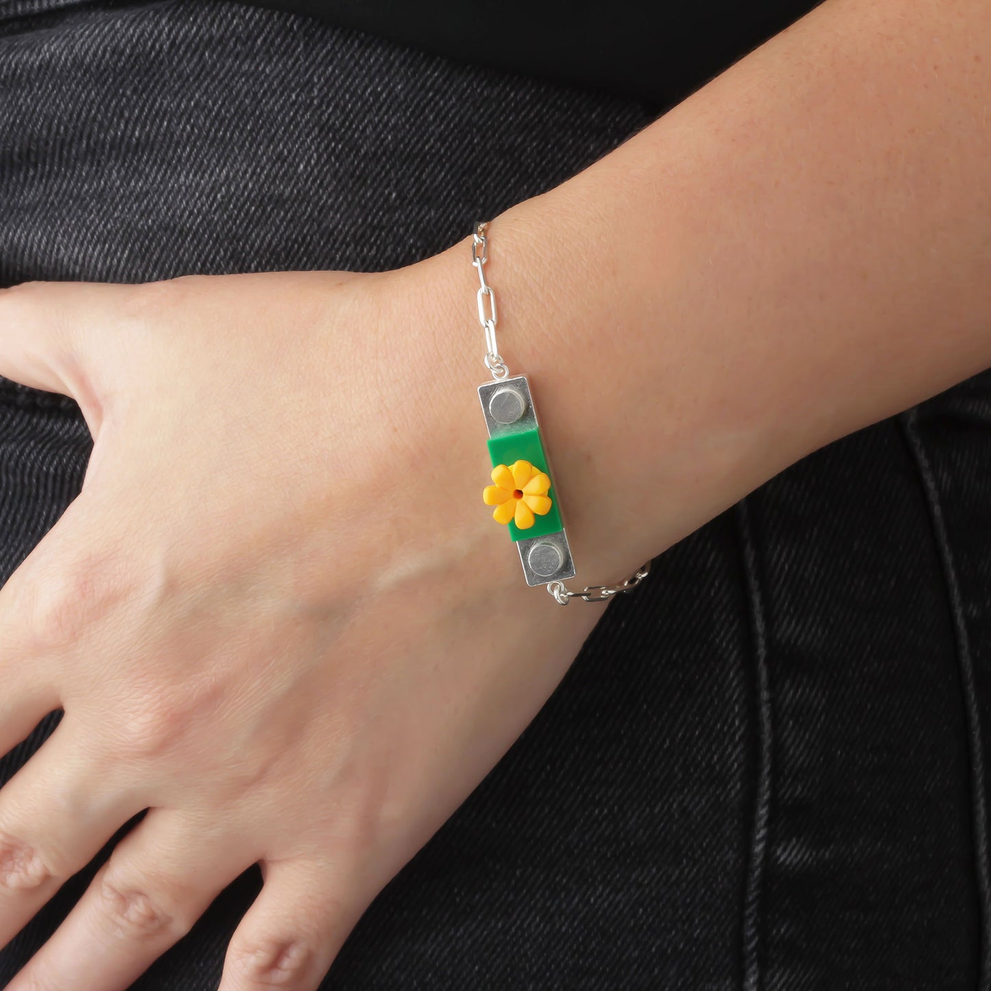 Bricks Jewel Sterling Silver 1x4 Brick Bracelet - alternate view 5