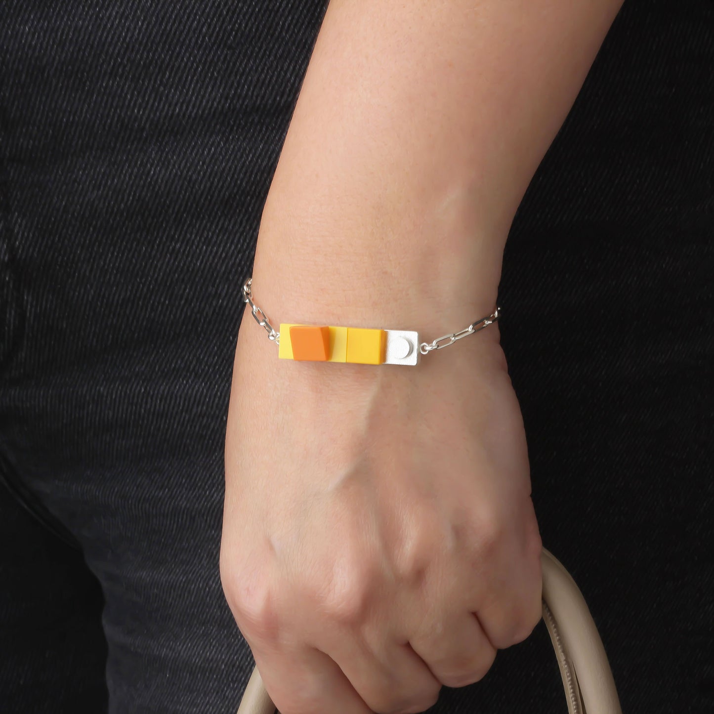 Bricks Jewel Sterling Silver 1x4 Brick Bracelet - alternate view 6