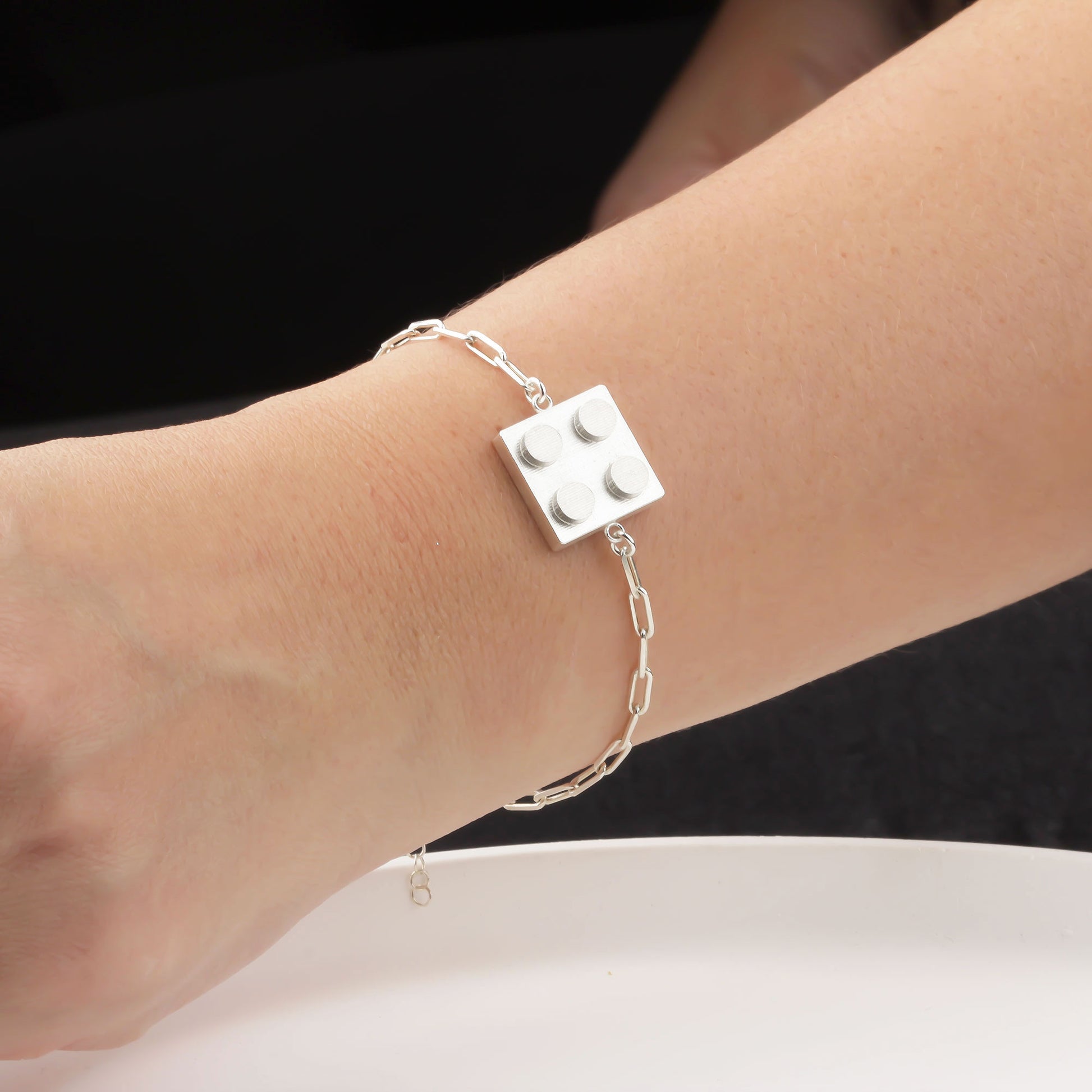 Bricks Jewel Sterling Silver 2x2 Brick Bracelet