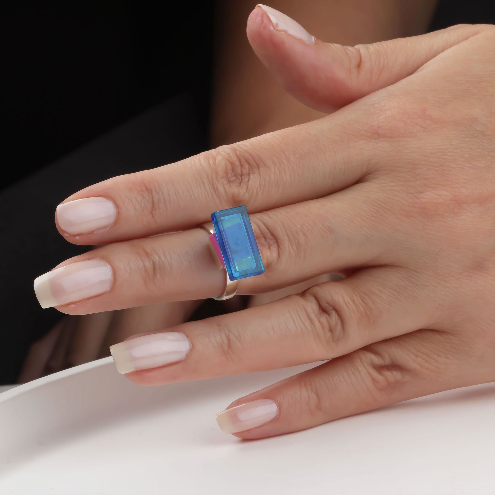 Bricks Jewel Sterling Silver 1x1 Brick Ring - alternate view 5