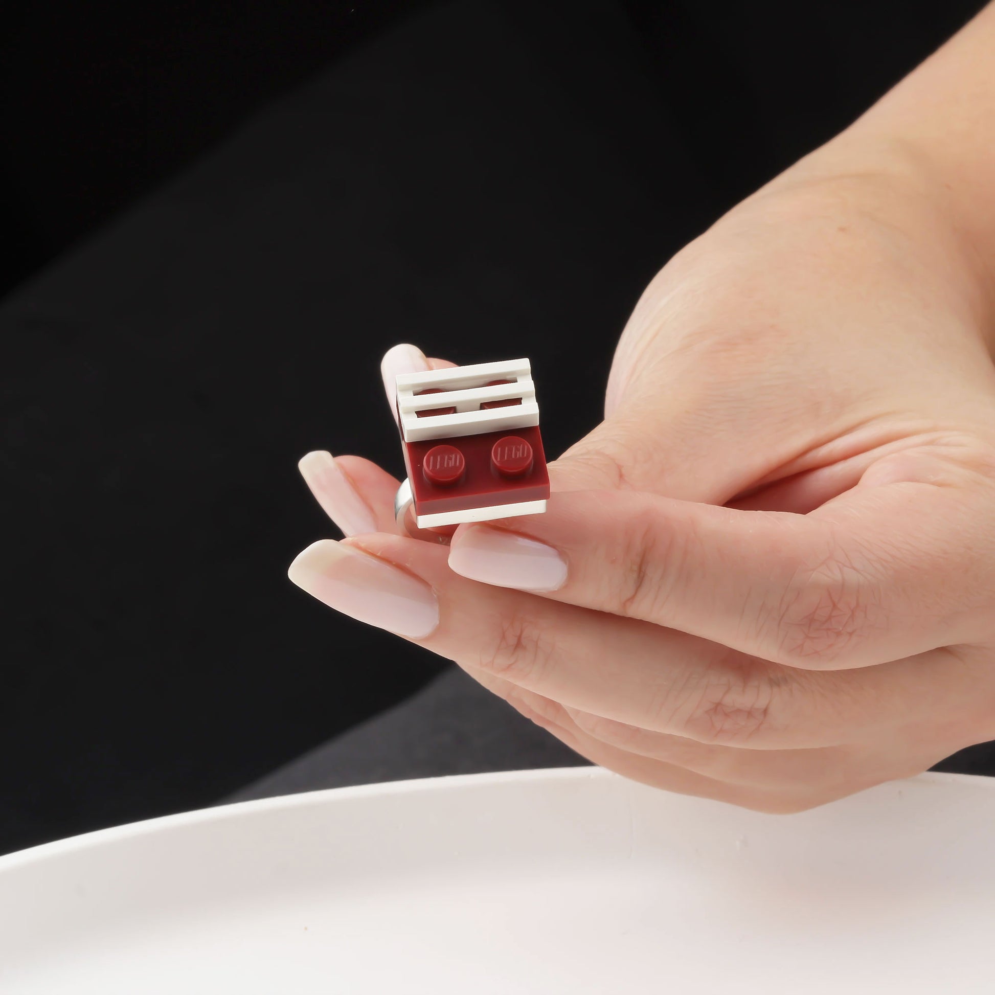 Bricks Jewel Sterling Silver 2x2 Brick Ring - alternate view 4