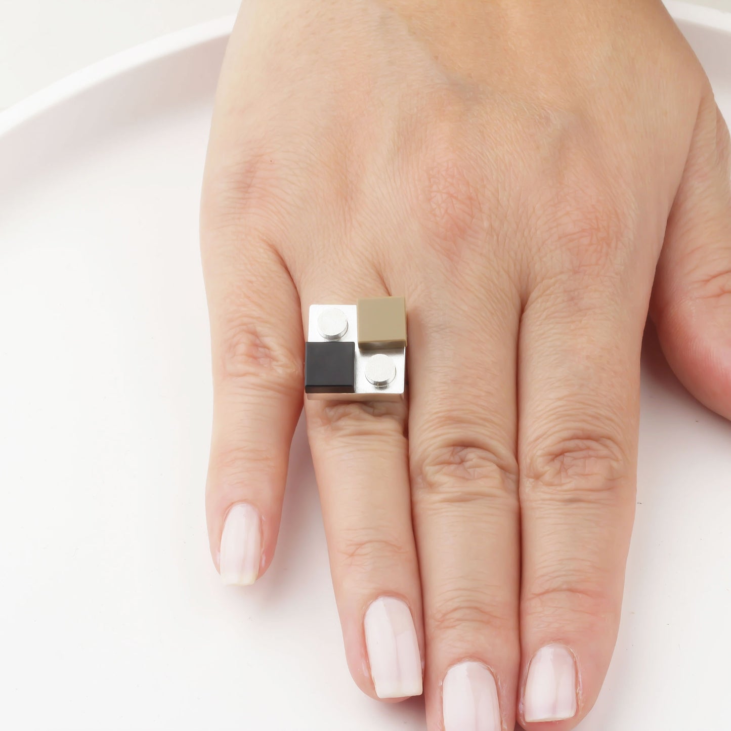 Bricks Jewel Sterling Silver 2x2 Brick Ring - alternate view 5