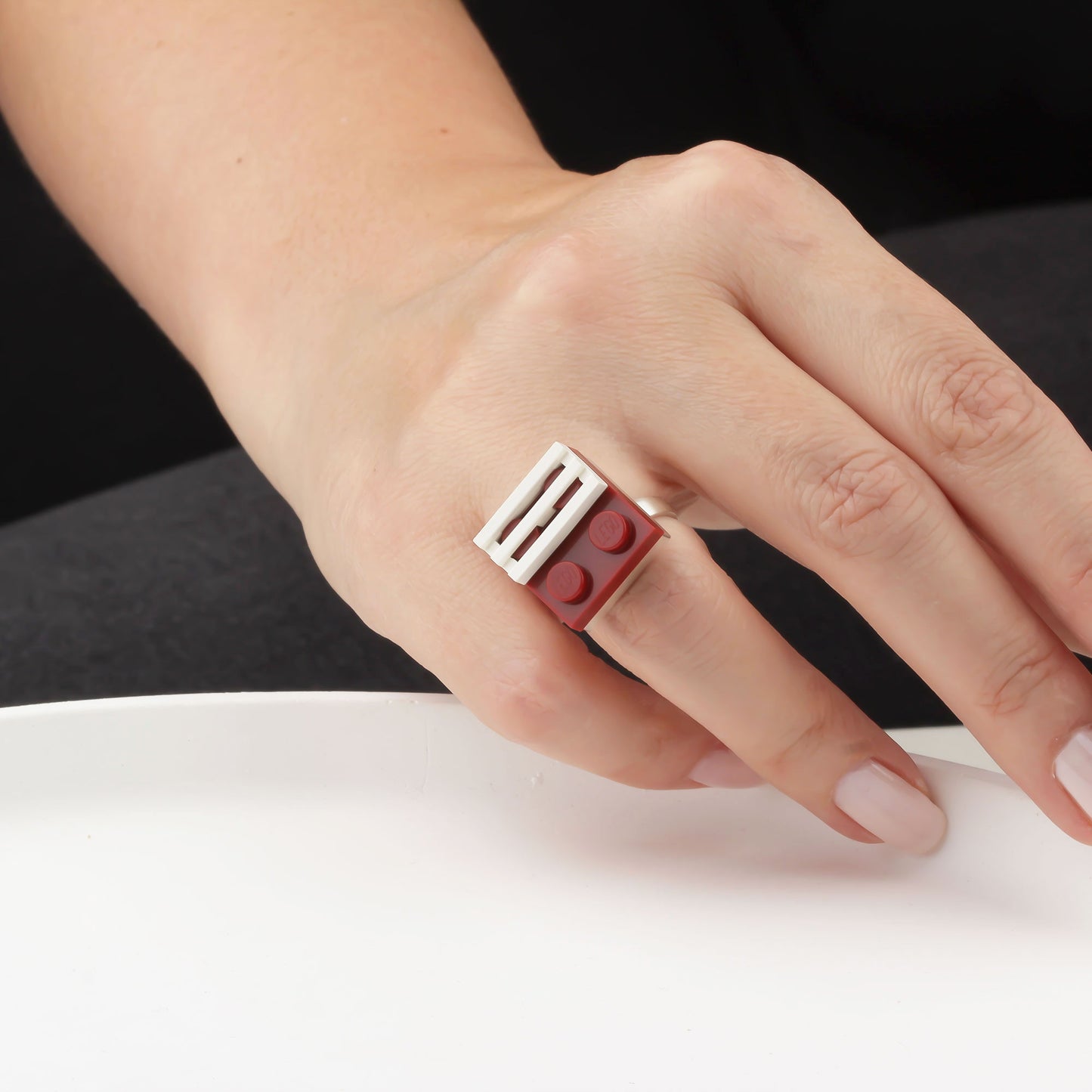 Bricks Jewel Sterling Silver 2x2 Brick Ring - alternate view 8