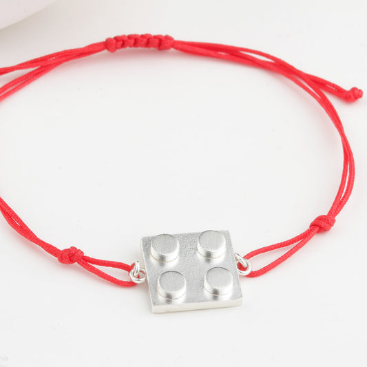 Bricks Jewel Sterling Silver 2x2 Brick Bracelet - alternate view 2