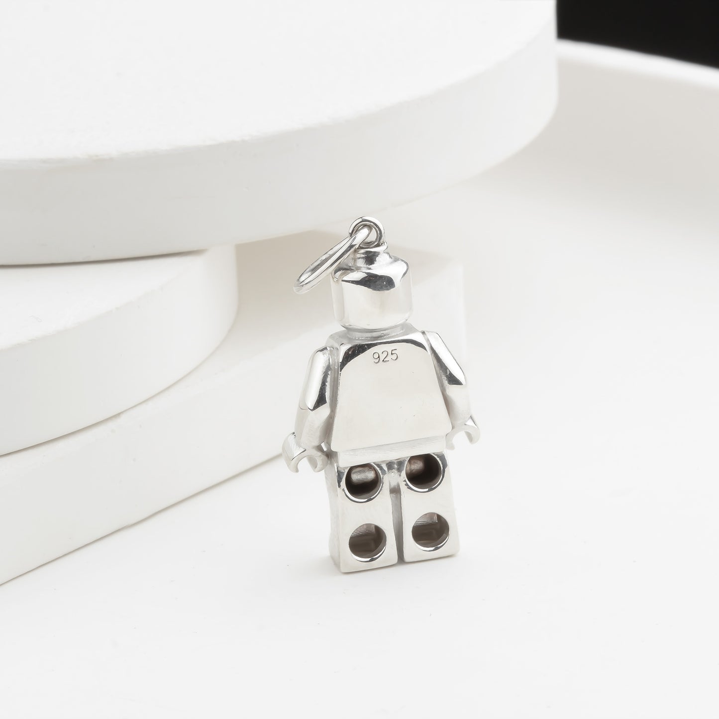 Bricks Jewel Sterling Silver Brick Figure Charm Necklace - alternate view 4