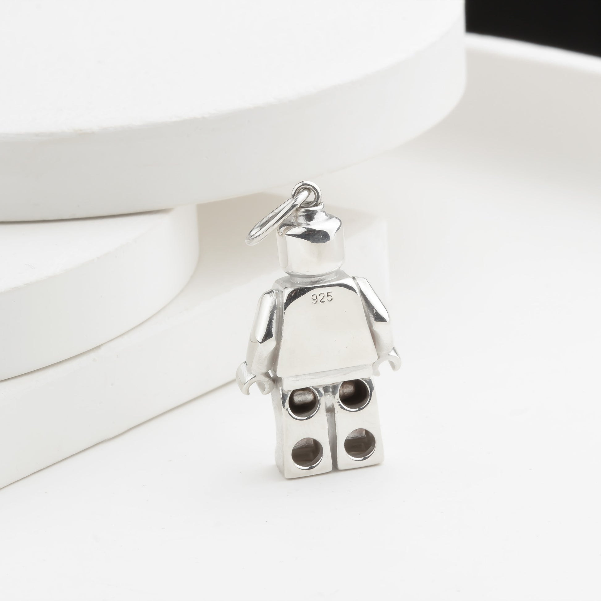 Bricks Jewel Sterling Silver Brick Figure Charm Necklace - alternate view 4