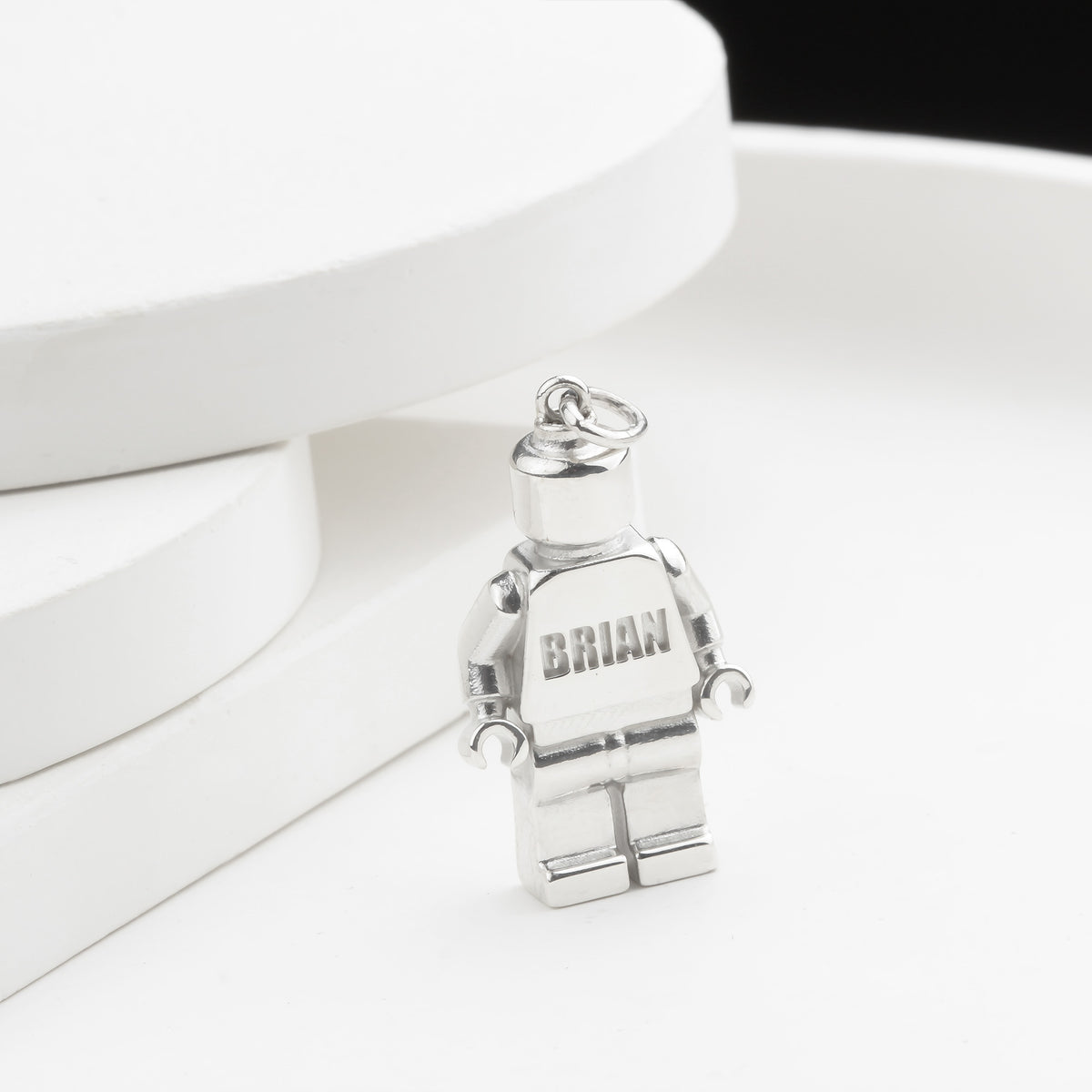 Bricks Jewel Sterling Silver Brick Figure Charm Necklace - alternate view 5