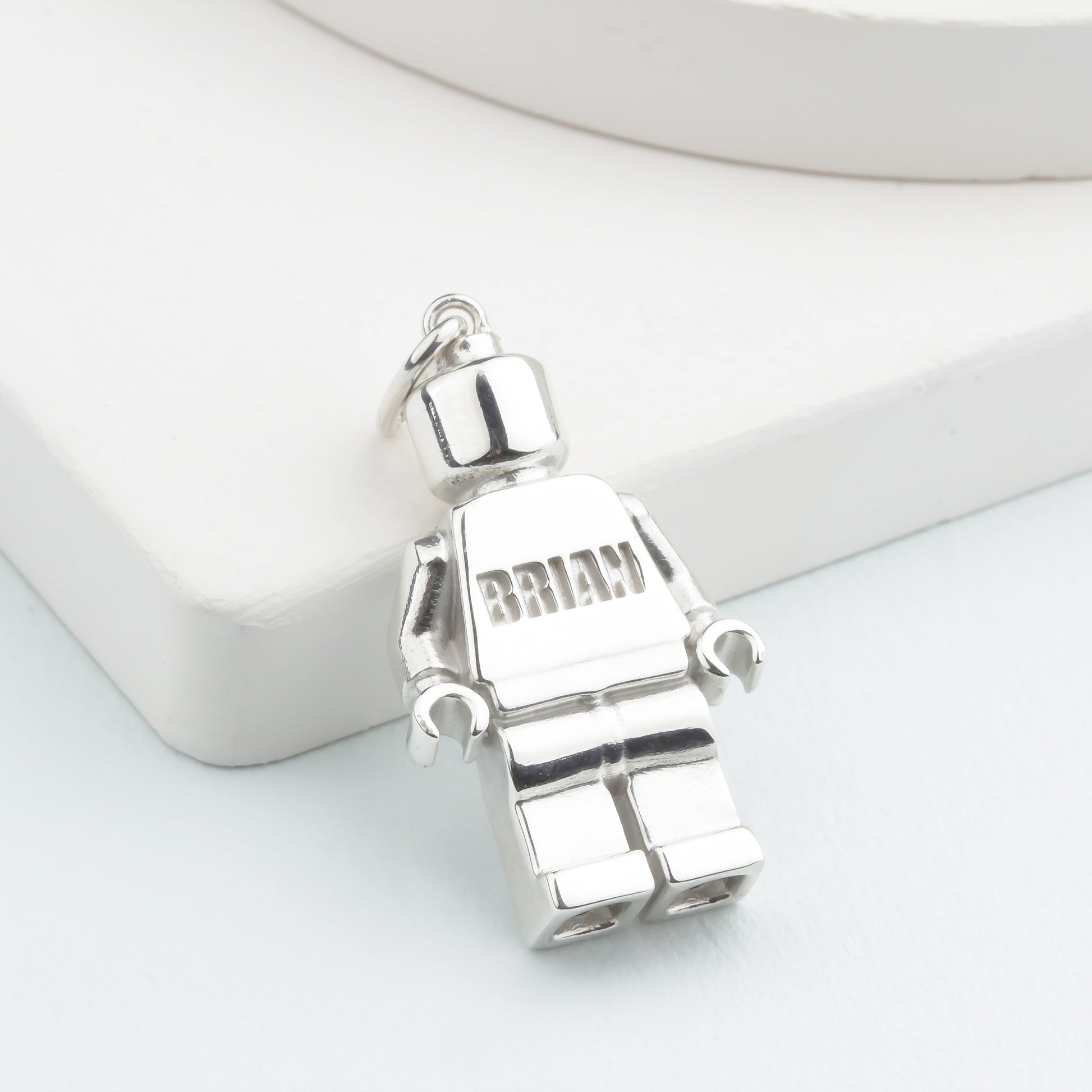 Bricks Jewel Sterling Silver Brick Figure Charm Necklace - alternate view 8