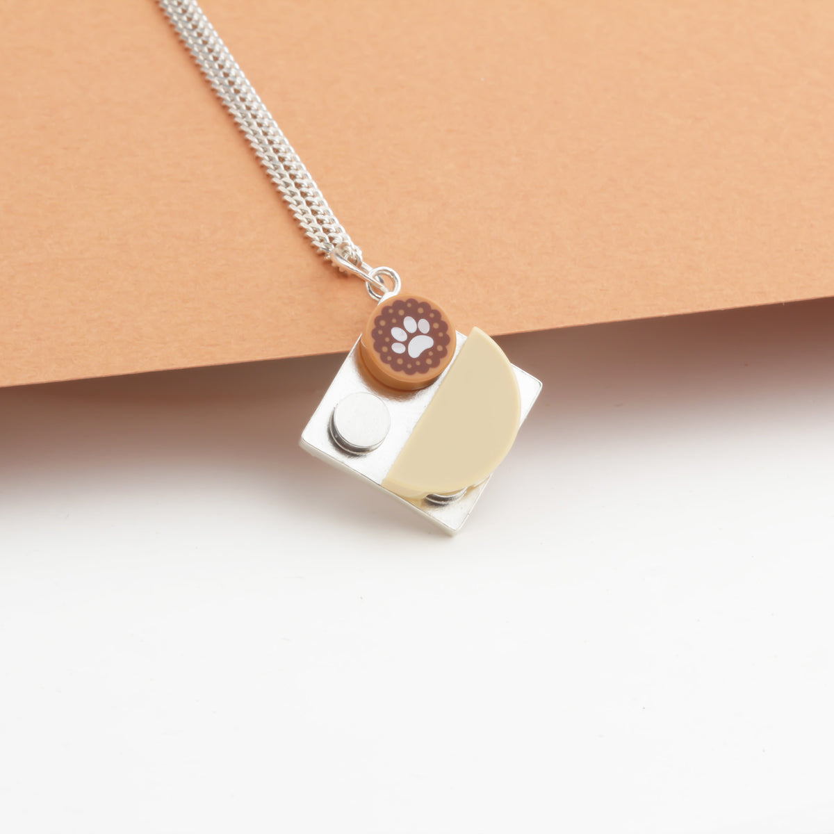 Bricks Jewel Sterling Silver 2x2 Brick Charm Necklace - alternate view 7