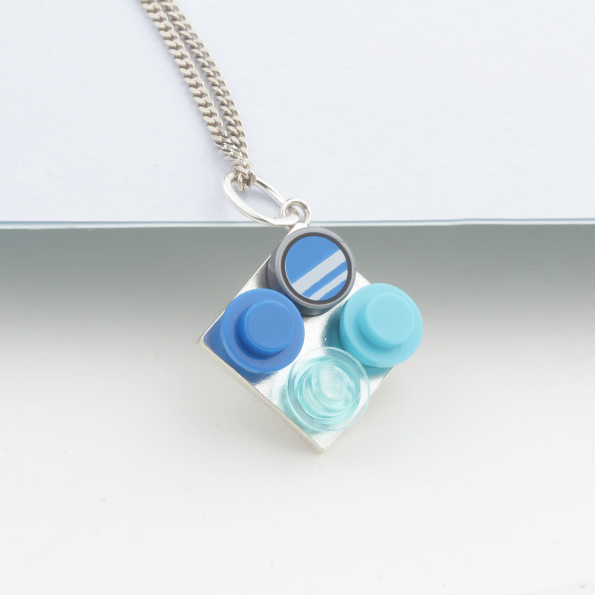 Bricks Jewel Sterling Silver 2x2 Brick Charm Necklace - alternate view 8