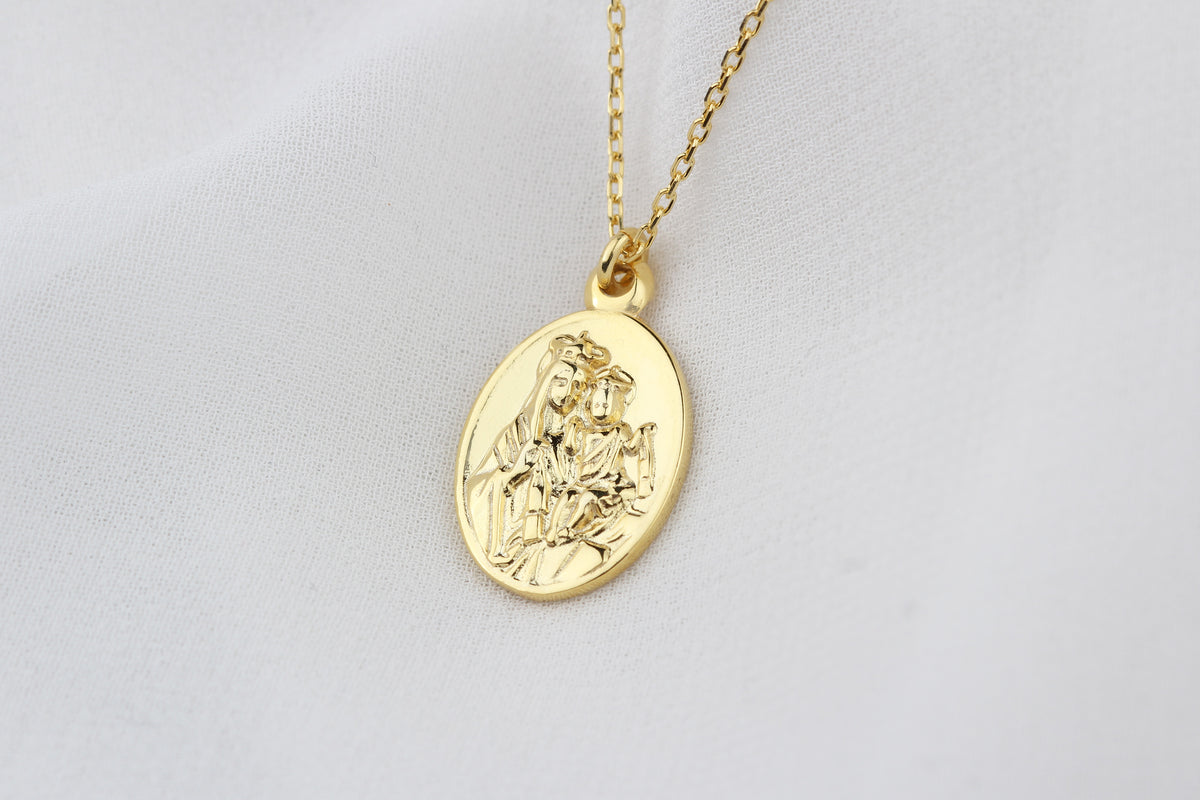 925k Sterling Silver Virgin Mary Necklace - alternate view 2