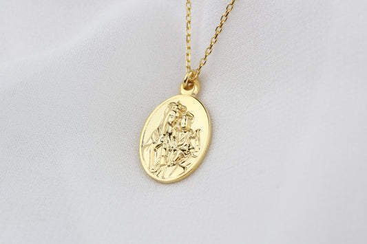925k Sterling Silver Virgin Mary Necklace - alternate view 2