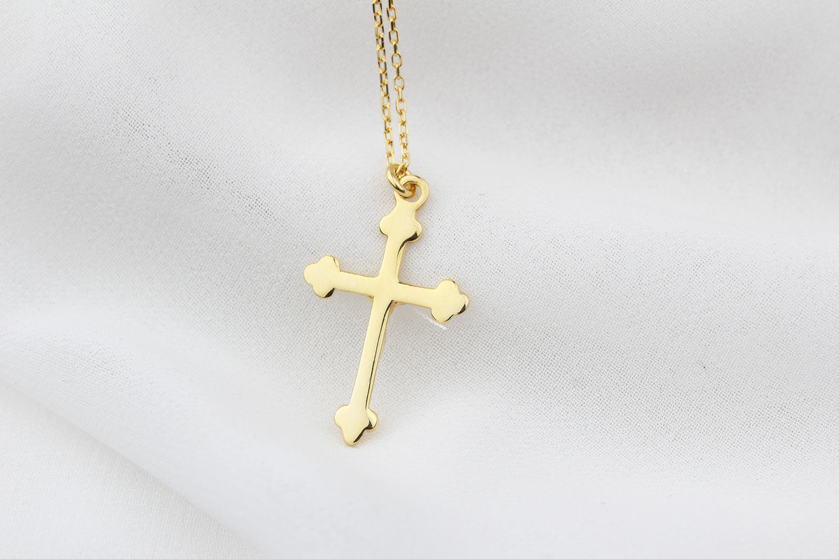 925k Sterling Silver Cross Necklace - alternate view 2