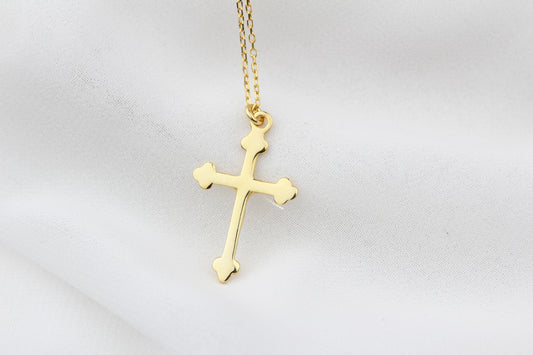 925k Sterling Silver Cross Necklace - alternate view 2