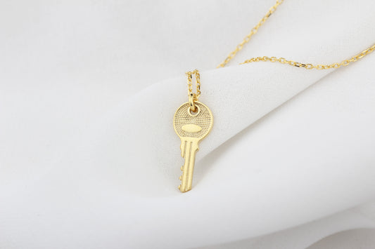 925k Sterling Silver Personalized Key Necklace - alternate view 2