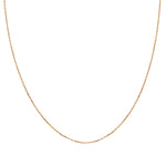 14k Solid Gold 25 Micron Rose Forse Chain
