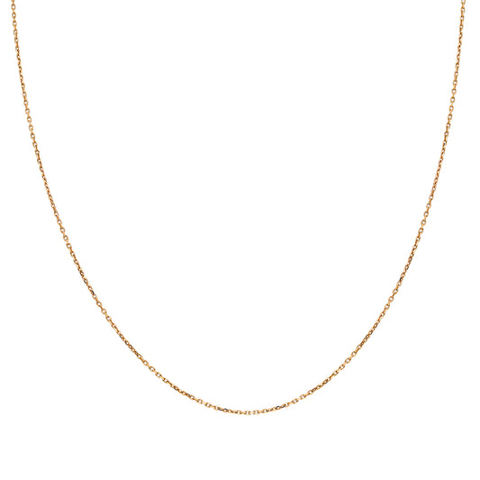 14k Solid Gold 25 Micron Rose Forse Chain