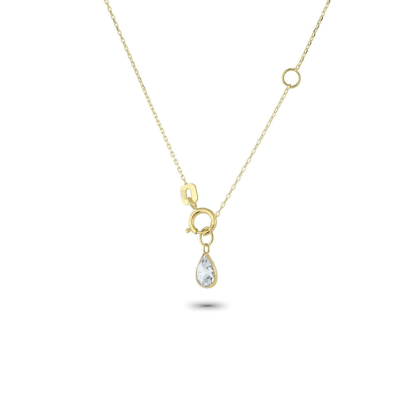 14k Solid Gold Bird Necklace - alternate view 3