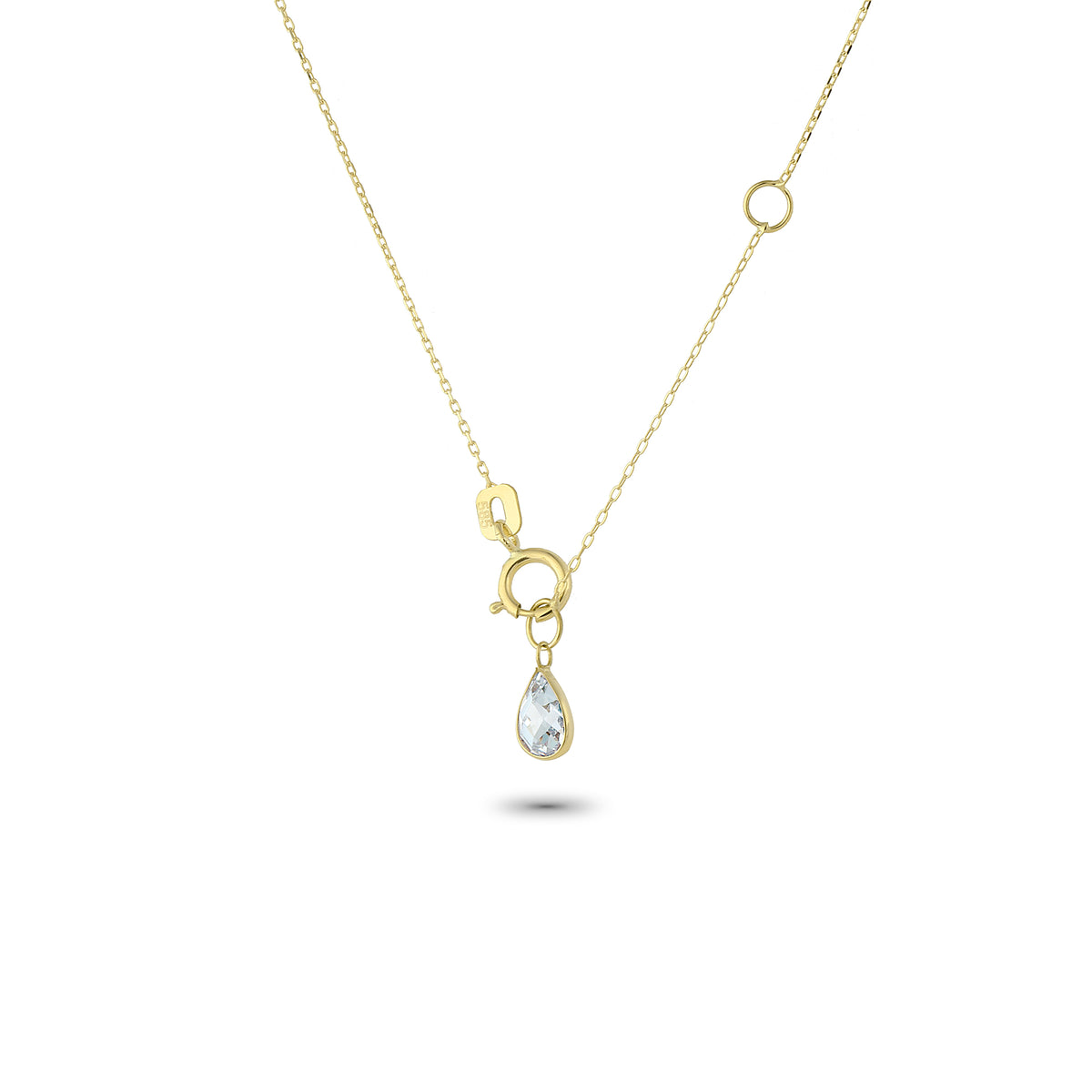 14k Solid Gold Heart Necklace - alternate view 3