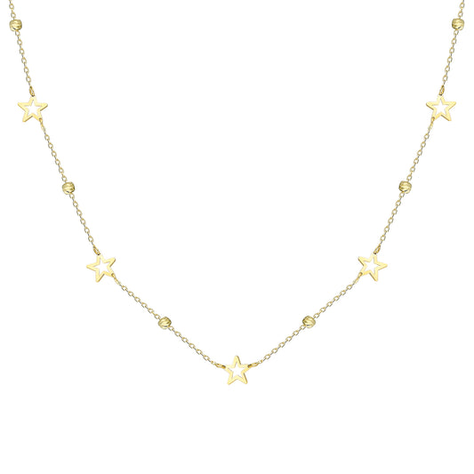 14k Solid Gold Dorika Star Necklace