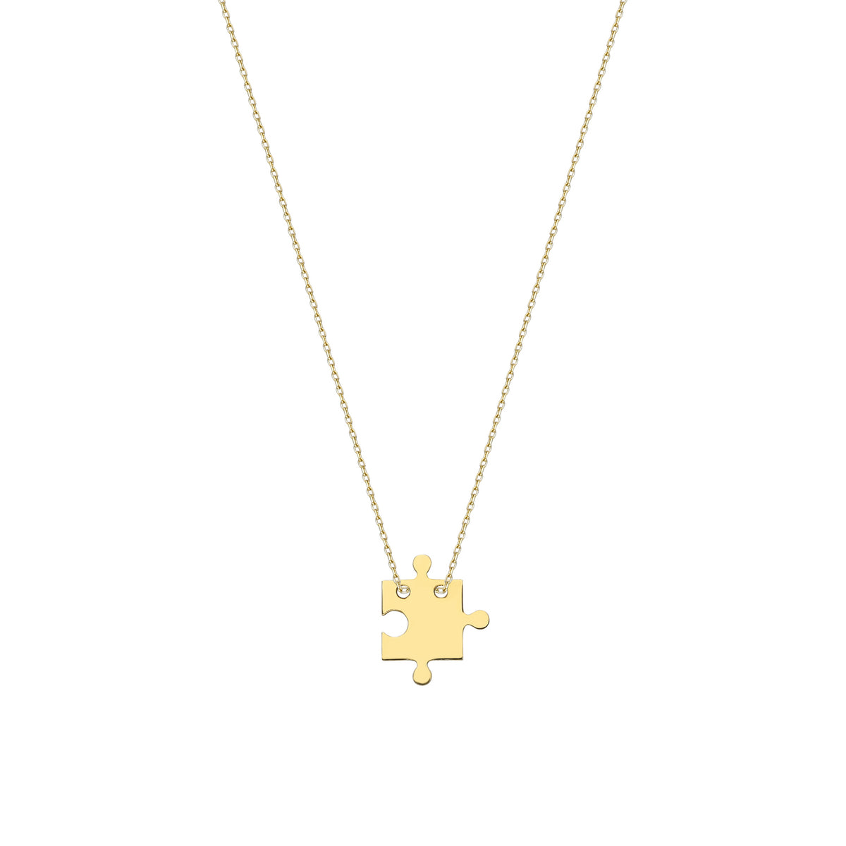 14k Solid Gold Puzzle Necklace