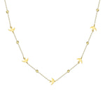 14k Solid Gold Phoenix Bird Necklace