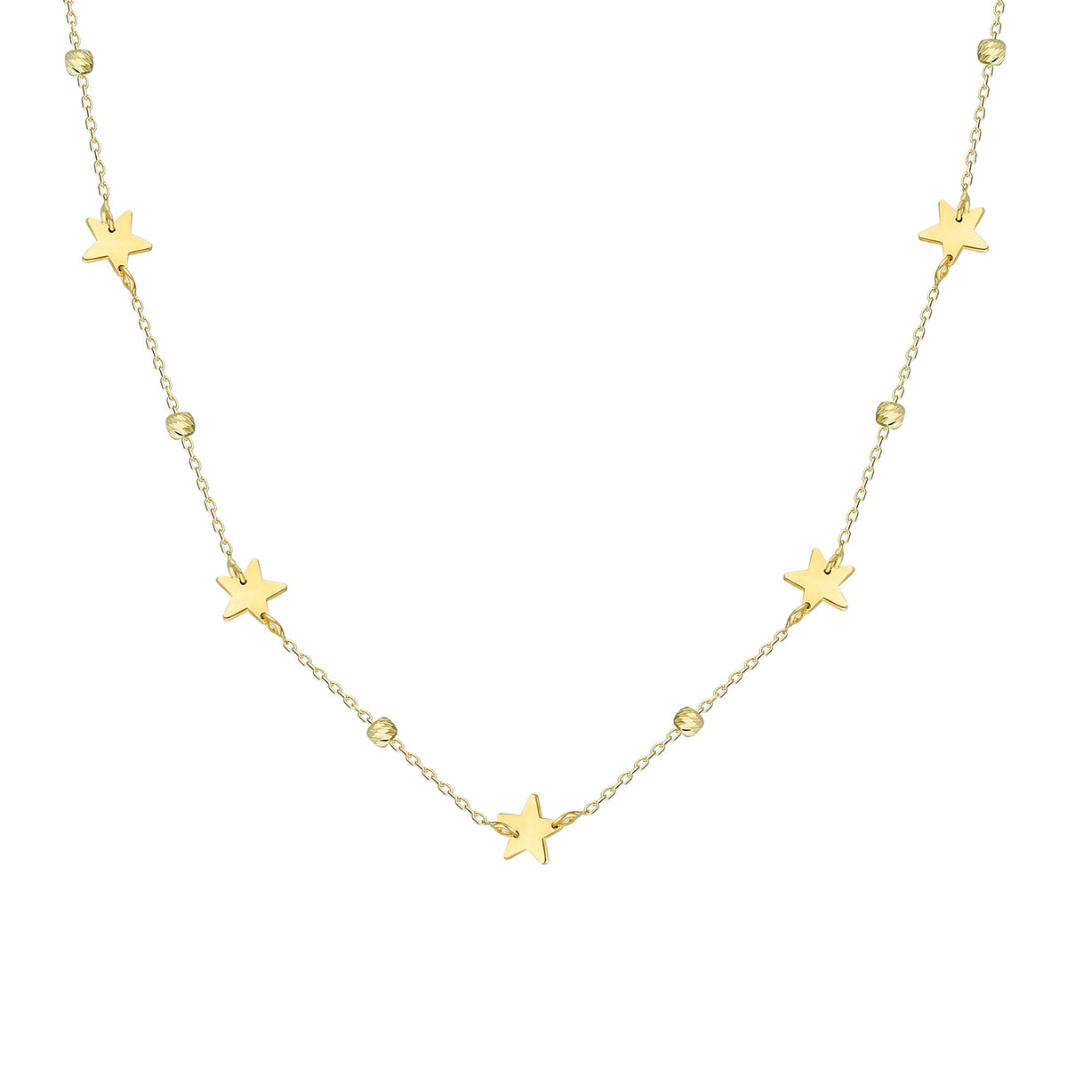 14k Solid Gold Dorika Star Necklace