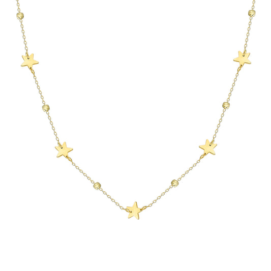 14k Solid Gold Dorika Star Necklace