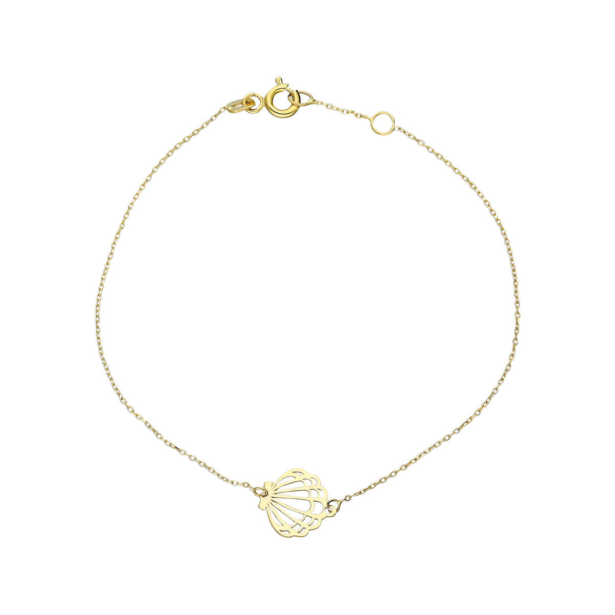 14k Solid Gold Oyster Bracelet