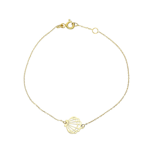 14k Solid Gold Oyster Bracelet