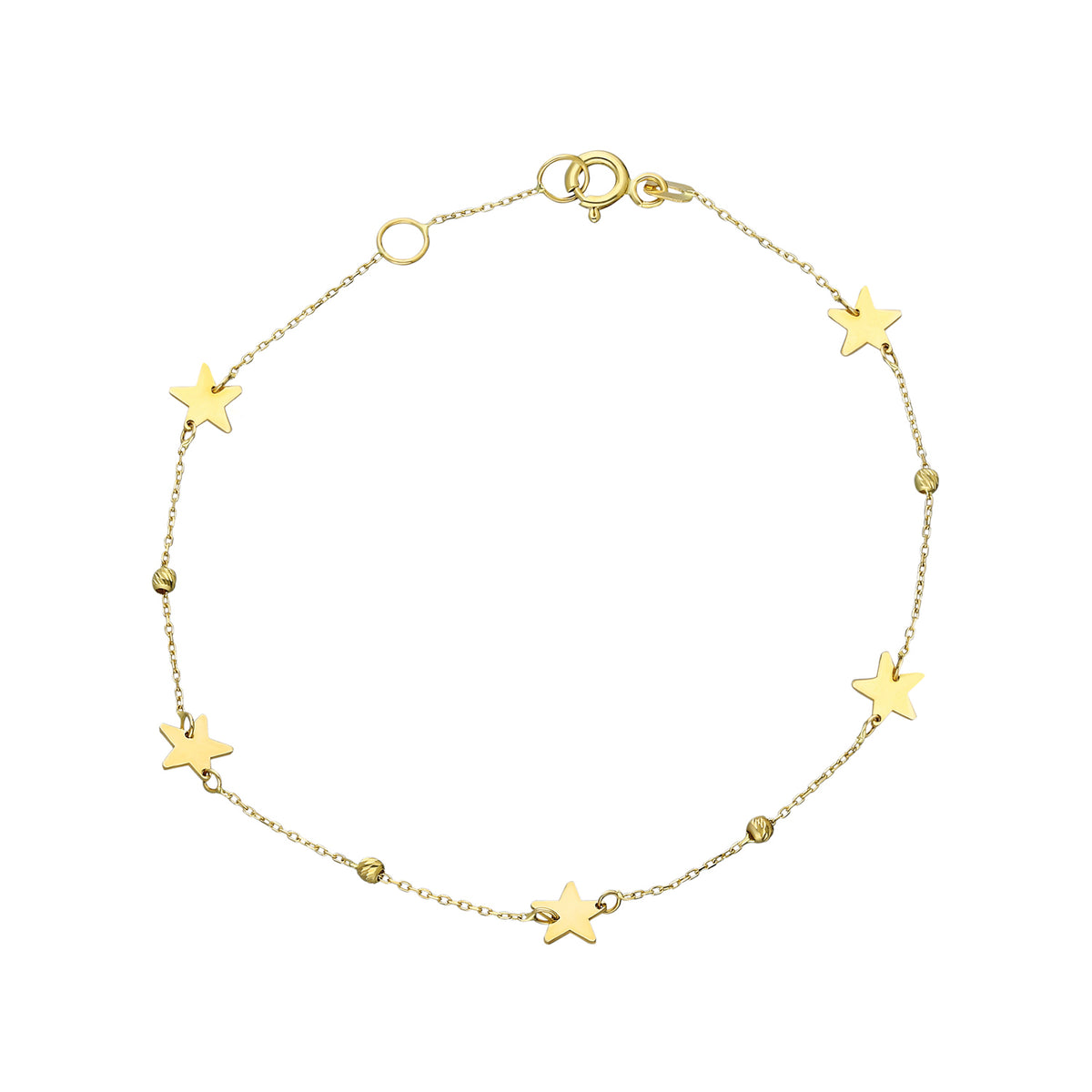 14k Solid Gold Dorika Star Bracelet
