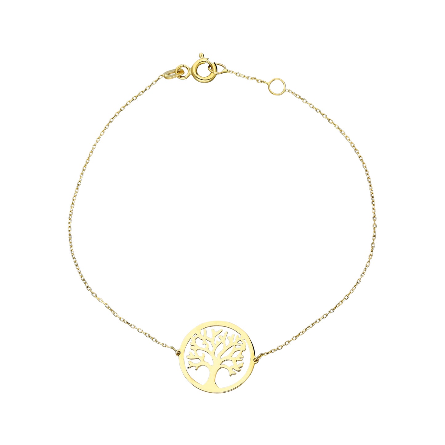 14k Solid Gold Tree Of Life Bracelet