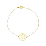 14k Solid Gold Tree Of Life Bracelet