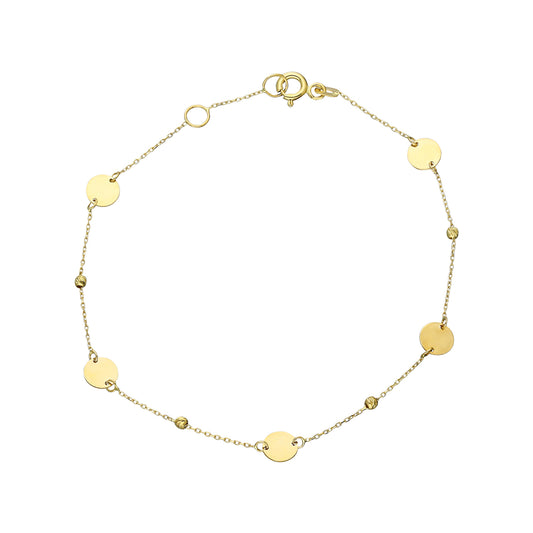14k Solid Gold Dorika Plaque Bracelet