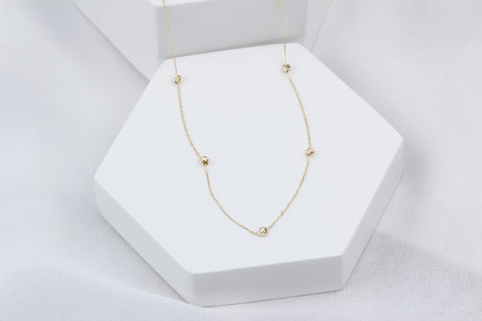 14k Solid Gold Dorica Necklace - alternate view 2