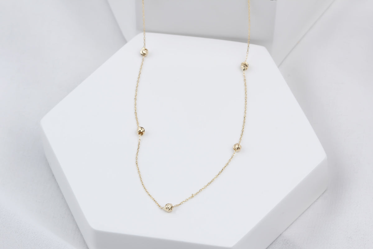 14k Solid Gold Dorica Necklace - alternate view 4
