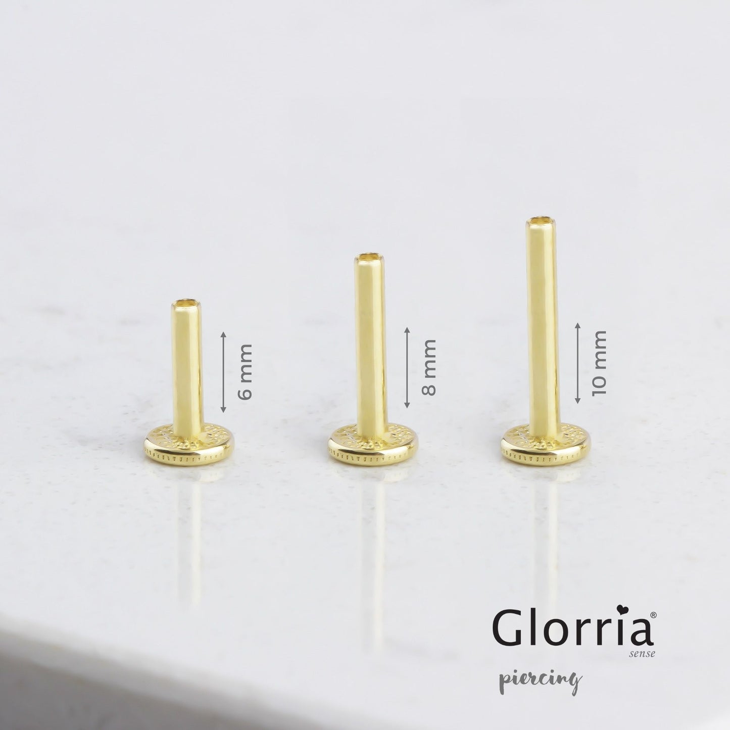 14k Solid Gold Diamond Tragus Piercing - alternate view 6