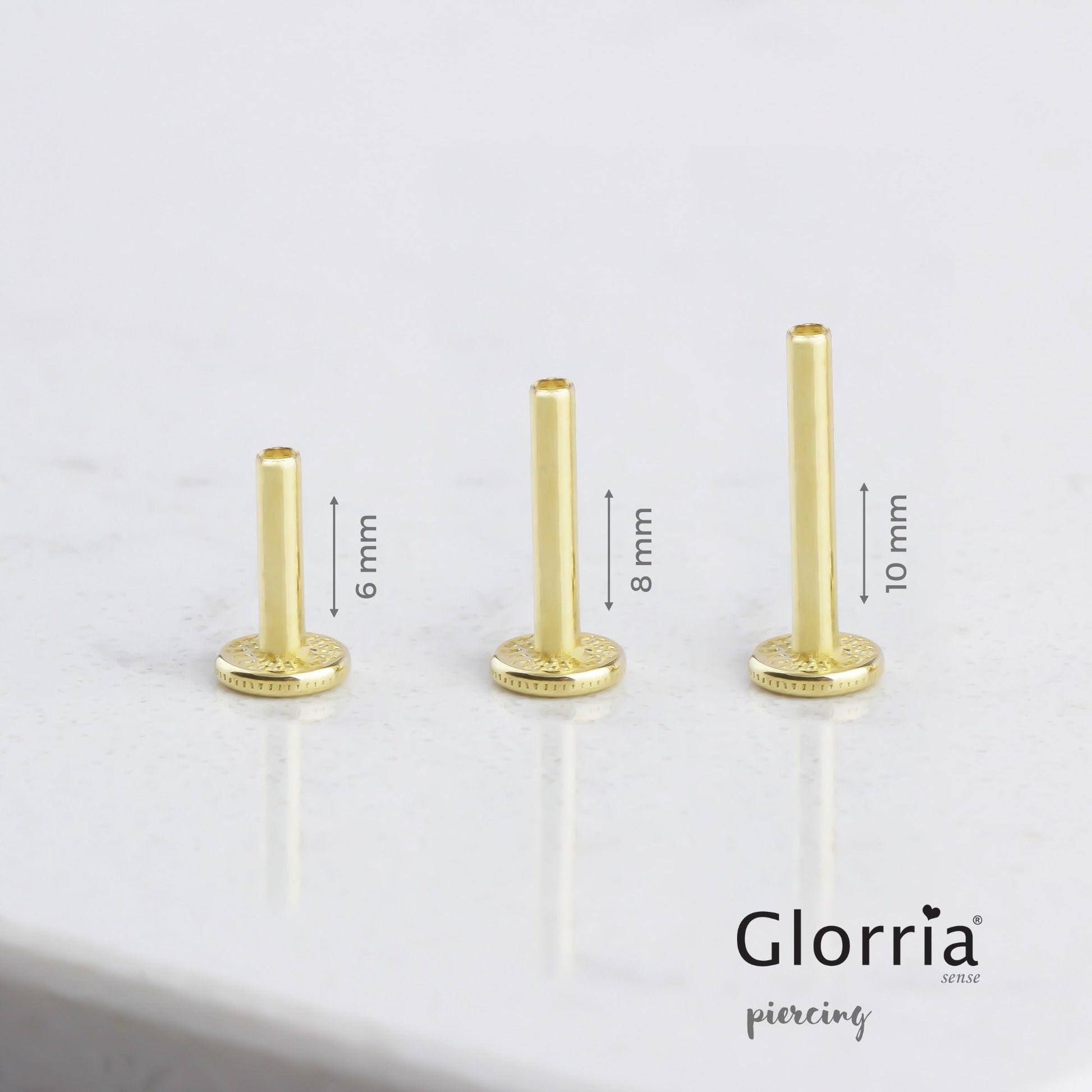 14k Solid Gold Diamond Tragus Piercing - alternate view 6