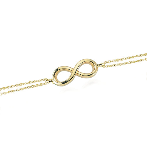 14k Solid Gold Infinity Bracelet