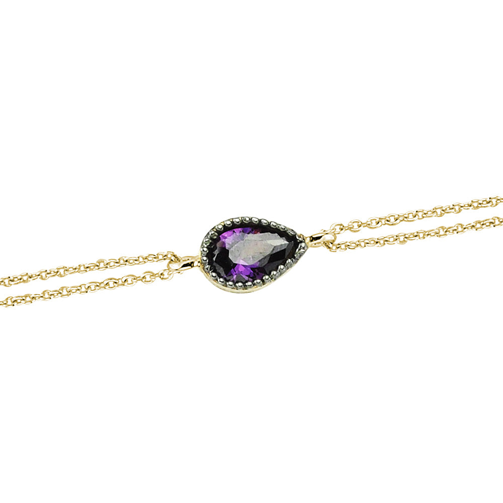 14k Solid Gold Drop Bracelet