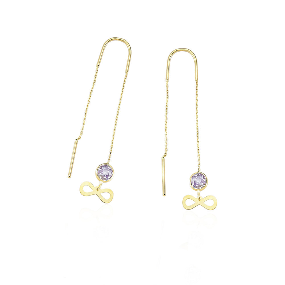 14k Solid Gold İnfitiny Earring