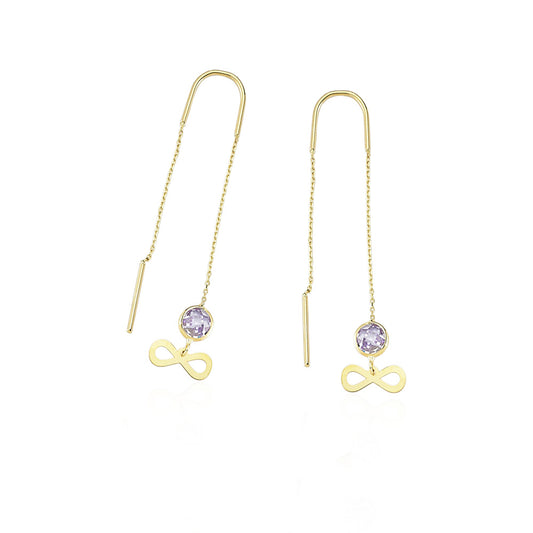 14k Solid Gold İnfitiny Earring