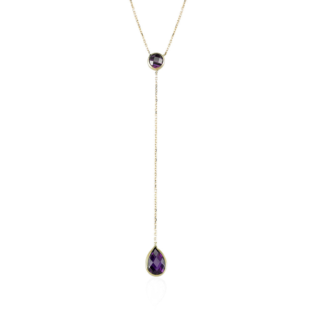 14k Solid Gold Shake Drop Necklace