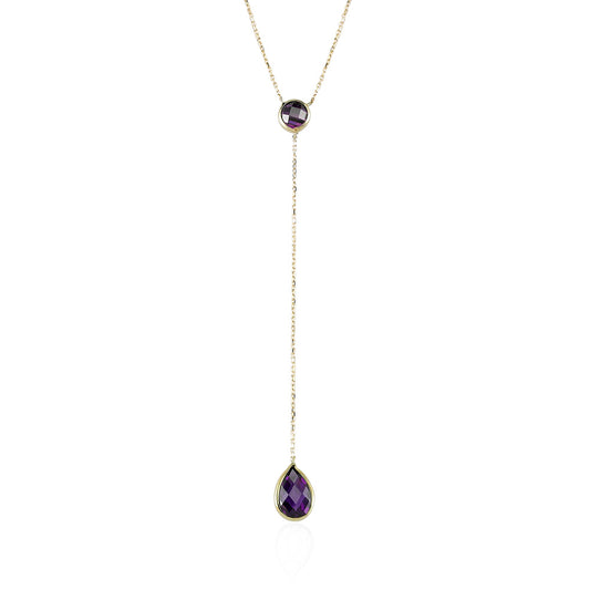 14k Solid Gold Shake Drop Necklace