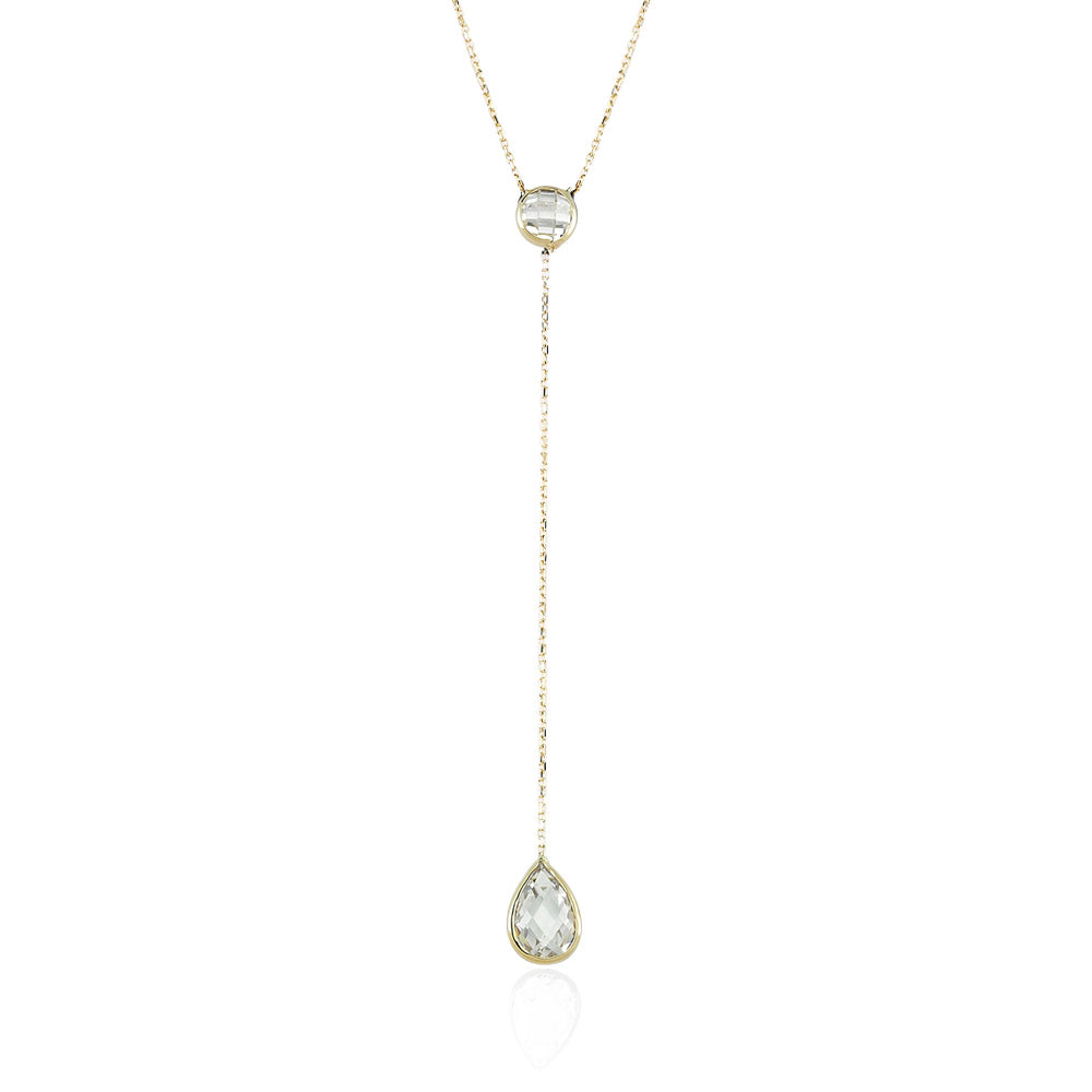 14k Solid Gold Shake Drop Necklace