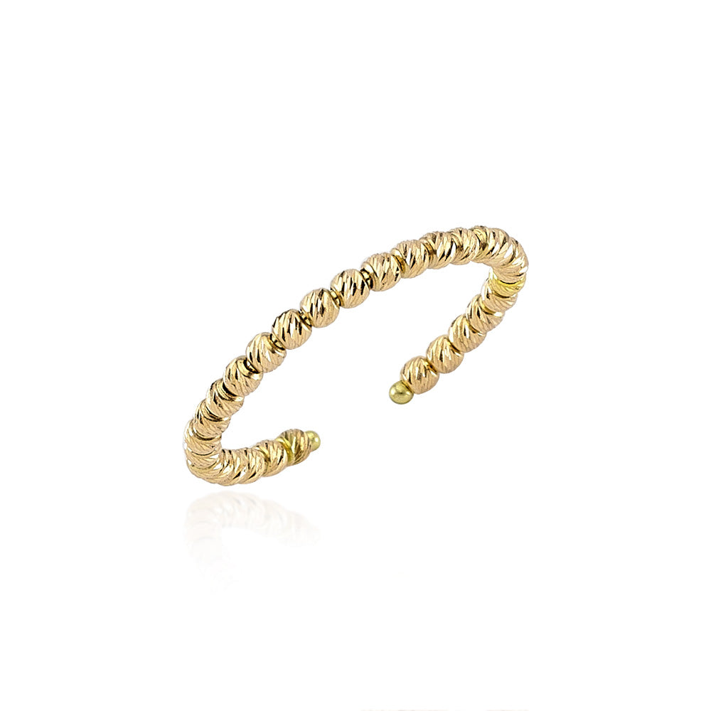 14k Solid Gold Ball Ring - alternate view 2
