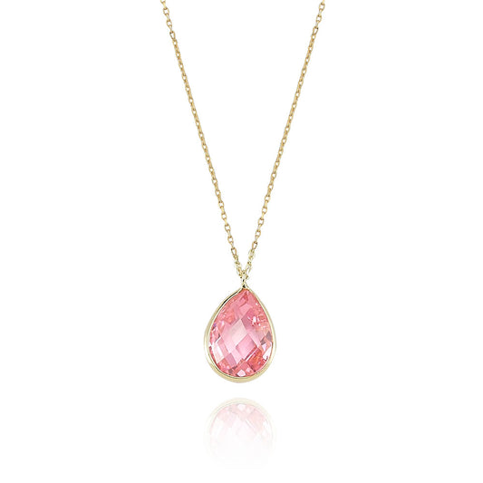 14k Solid Gold Drop Necklace