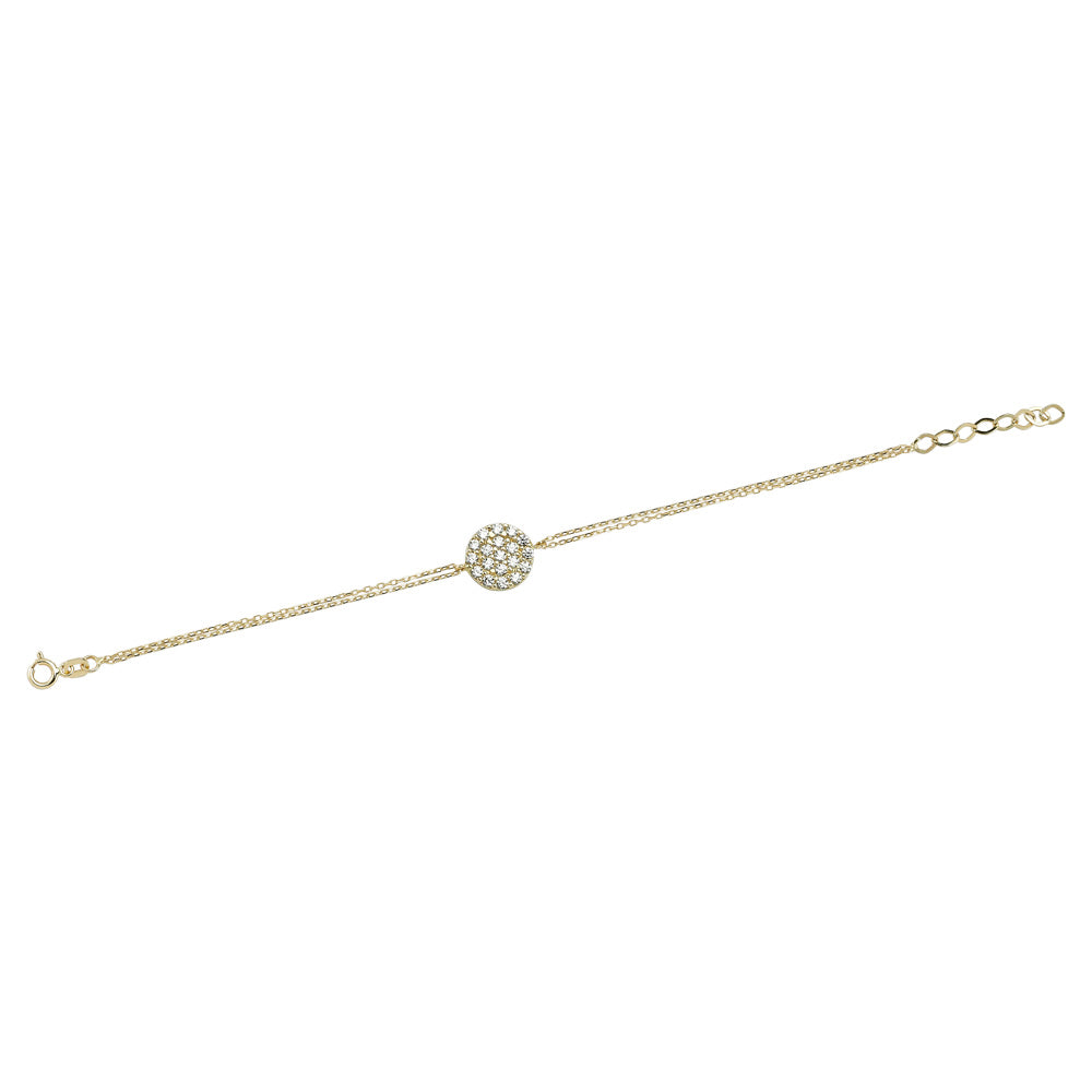 14k Solid Gold Pave Bracelet - alternate view 2